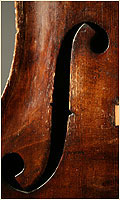 English double bass f-hole