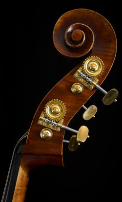 G.B Rogeri upright bass scroll