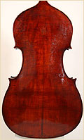 Upright German double bass back