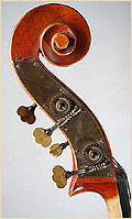 German upright bass scroll