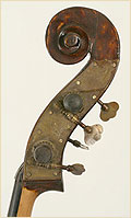 Austrian upright bass scroll