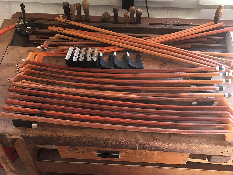 Kuhnla Bass Bows in Mid Production