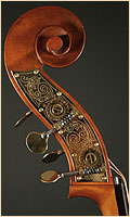 Wilfer upright double bass scroll